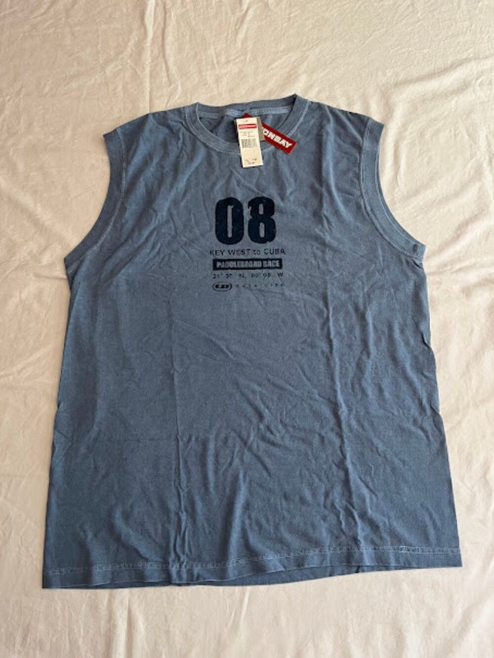 VTG UNIONBAY Sea Blue Muscle Shirt Size XL NWT